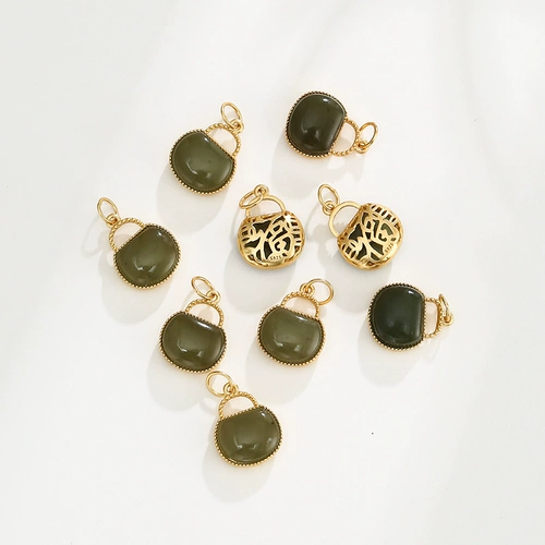 Натуральная инкрустация камня, яшма из нефрита, аксессуары, ручка, бусины, аксессуар, серебро 925 пробы, DIY