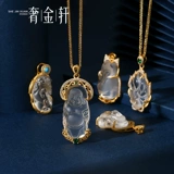 Природная руда из нефрита, Будда, белая подвеска, яшма, инкрустация камня, серебро 925 пробы