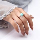 Ретро обручальное кольцо из воскового агата, серебро 925 пробы, серебро 925 пробы