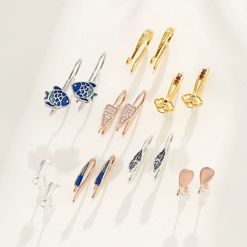 Серьги, аксессуар с аксессуарами, ручка ручной работы, набор материалов, серебро 925 пробы, «сделай сам», простой и элегантный дизайн