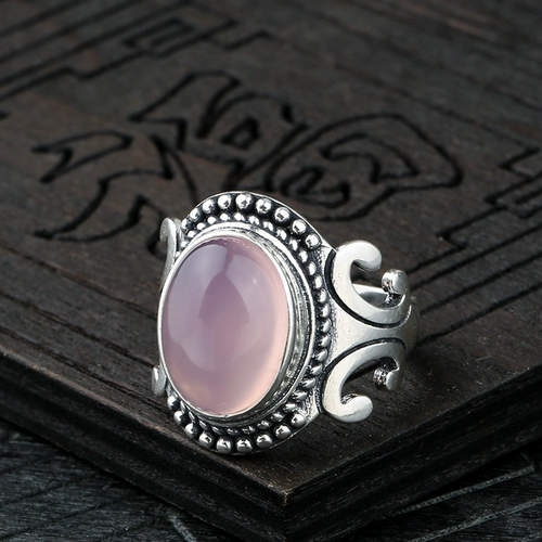 Обручальное кольцо, ретро инкрустация камня из воскового агата, серебро 925 пробы, делается под заказ