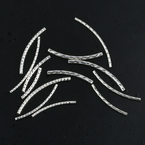 Изогнутая трубка, аксессуары, браслет ручной работы, серьги, аксессуар, серебро 925 пробы, DIY