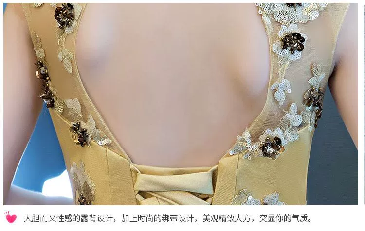 2018 màu sắc hình ảnh mới trẻ em ăn mặc vàng ren sexy mỏng đuôi cá váy dài chương trình sân khấu công chúa váy bộ vest bé trai đi tiệc