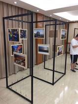 Octagonal prism calligraphy and painting exhibition board exhibition frame arrangement oil painting exhibition photography art display rack room household hanging easel