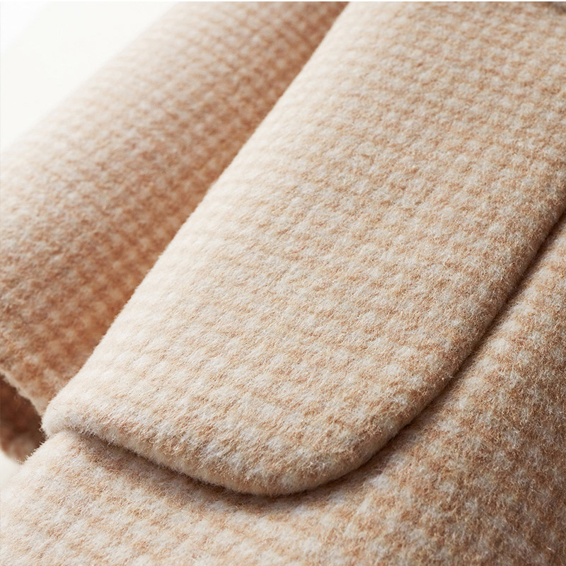 Hai mặt áo cashmere của phụ nữ cao cấp Hàn Quốc phiên bản của ngàn con chim áo kẻ sọc len chống mùa giải phóng mặt bằng đặc biệt mùa thu / mùa đông