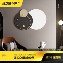 Italian minimalist wall decoration Sofa living room background wall Light luxury wall decoration Modern simple Wrought iron pendant Wall hanging