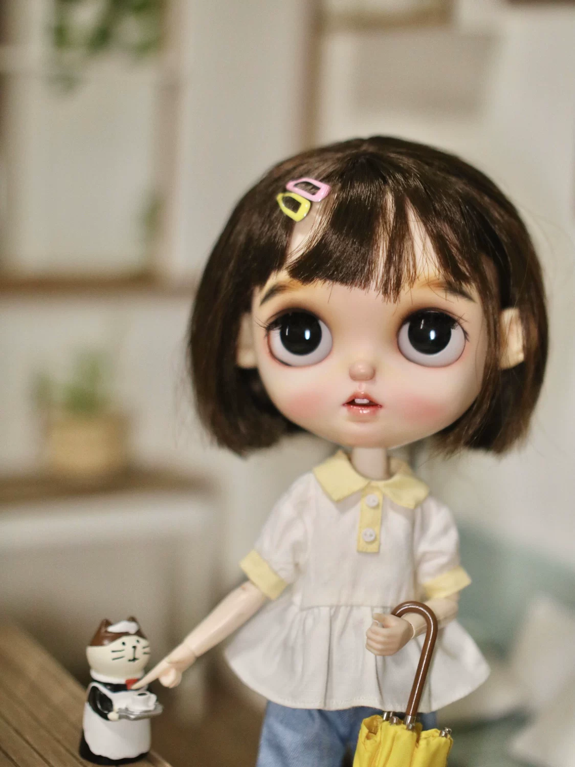 BLYTHE маленькая тканевая OB24 Keer Azone19 суставная кукла одежда лацкан кукольная рубашка