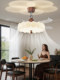 Fan Lamp, Restaurant Ceiling Fan Lamp, French Mid-Century Style, Light Luxury Bedroom Fan Integrated Lighting Fixture, Cream Style Room Chandelier