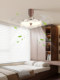 2026 New Model Vintage-Style Retro Straight-Blade Eye-Protection Fan Lamp for Dining Room, Bedroom, and Room Integrated Electric Fan Chandelier