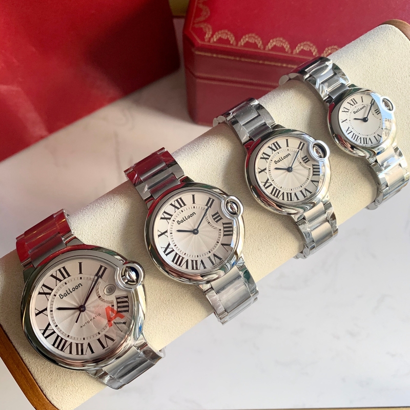 Classic Balloon Bubble Watch, Business Quartz Automatic Mechanical Stainless Steel Strap Leather Strap Men's and Women's Watch