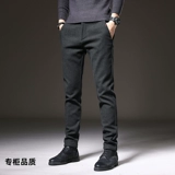 Осенние демисезонные эластичные утепленные удерживающие тепло шерстяные штаны