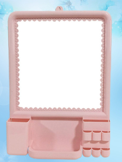 家用壁挂化妆镜两用挂镜浴室镜子免打孔壁挂镜洗手间卫浴化妆镜