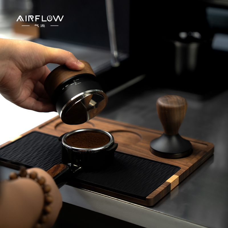 Airflow Solid Wood Work Board Coffee Equipment Handle Storage Board Coffee Machine Handle Tamping Platform
