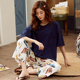 Hàn Quốc phiên bản của cỡ lớn ngắn tay phụ nữ pajama 200 pounds mùa hè bông mỏng mô hình công chúa gió cô gái mùa xuân và mùa hè vải nhà ingafat mm.