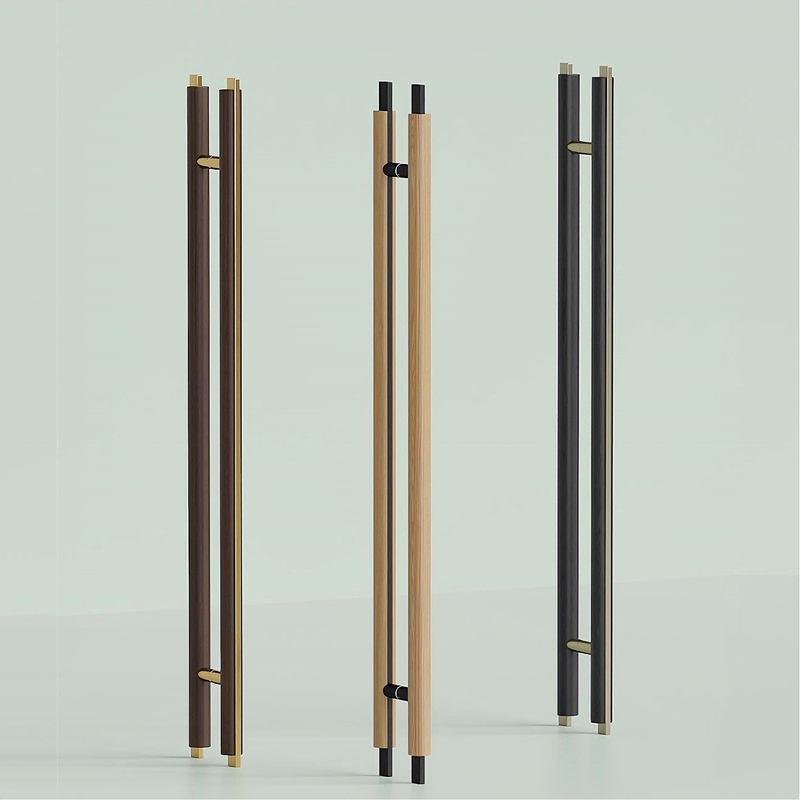 Glass Door Handle, Solid Wood Handle, Stainless Steel Solid Wood Door Handle, Shop Private Room Double Door Handle, Walnut Wood Glass Door Handle, Solid Wood Handle, Stainless Steel Solid Wood Door Handle, Shop Private Room Double Door Handle, Walnut Wood