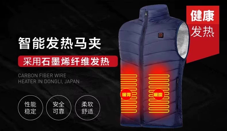 Áo khoác giữ nhiệt bằng điện Xiaomi Áo vest nam điều khiển nhiệt độ thông minh Quần áo tự sưởi ấm Áo vest giữ ấm cho phụ nữ trung niên và người cao tuổi