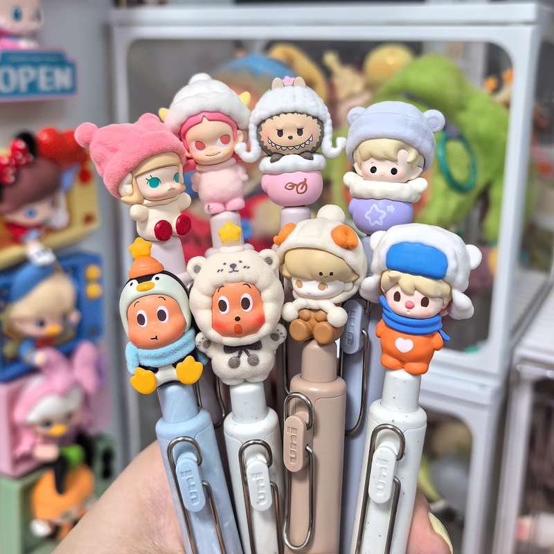 Bubble Mart Genuine Cute Pen Uni Mitsubishi Small Thick Core Gel Pen Screw Glue Fixed Gift Recommendation