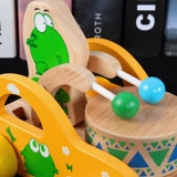 Детская деревянная интеллектуальная игрушка, детские ходунки, игрушечная машина, с медвежатами, раннее развитие, 0-1-2 лет