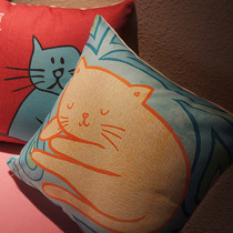 Fashion cute cartoon cotton and linen pillow sofa cushion pillow cushion waist cushion linen pillow does not contain core