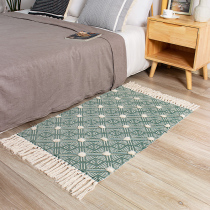 Tassel floor mat bedside tuft mat bedroom living room coffee table balcony light luxury blanket simple decoration Nordic carpet