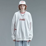 Белый свитшот в стиле хип-хоп для влюбленных, толстовка, кола, услуга «вышивка логотипа», оверсайз