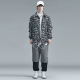 Черная весенняя куртка для школьников в стиле хип-хоп, с печатью вашего логотипа, оверсайз