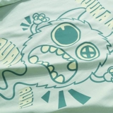 Зеленый комплект, хлопковый приятный телу лонгслив в стиле хип-хоп для влюбленных, круглый воротник, свободный крой