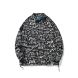 Черная весенняя куртка для школьников в стиле хип-хоп, с печатью вашего логотипа, оверсайз