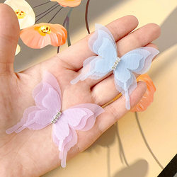 Curtain decorations accessories accessories small jewelry three-layer with diamond butterfly pin window curtain door window ornament hanging ornaments