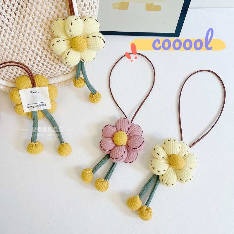 Fabric Sunflower Bag Charm, Gift Bag Decoration, Backpack Name Tag, Luggage Tag, Anti-Lost Tag