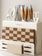 French Ziwoo Knife Holder Storage Rack Multifunctional Kitchen Knife Holder Cutting Board Chopstick Holder Household Knife Integrated Storage Rack