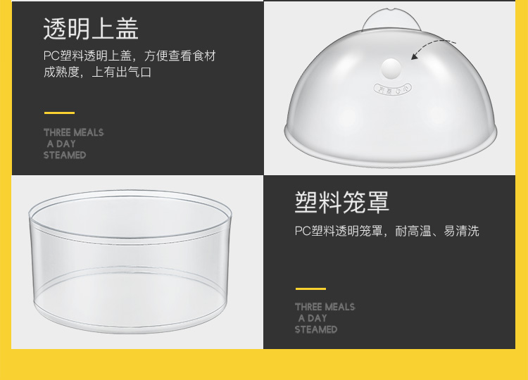 Rongshida nhà nấu trứng hấp trứng tự động tắt đôi mini đa chức năng nhỏ ăn sáng trứng - Nồi trứng ca nấu mì