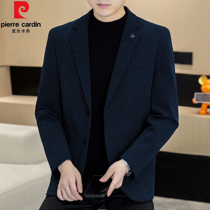 Pierre Cardin Plus-Size Men's Blazer Casual Autumn and Winter Business Suit Middle-Aged Dad Suit Men Pierre Cardin Plus-Size Men's Blazer Casual Autumn and Winter Business Suit Middle-Aged Dad Suit Men