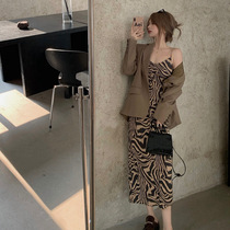 Autumn Clothing 2020 Young extravagant Temperament Fried Street Tea Hysteria Small Crowdage Long Sleeve Suit With Dress Children Spring And Autumn