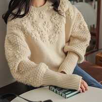 Day Ensemble Jacket Foreign Air Loose Cocoon Type Design Sensation Female style Lazy Wind Jacket Head Sweater Woman Autumn Winter Outwear