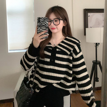 Autumn Clothing 2021 New Product Day Ensemble Design Sensation Retro Port Wind LAZY WIND Outside Wearing Sweater Women Autumn Winter Thickened