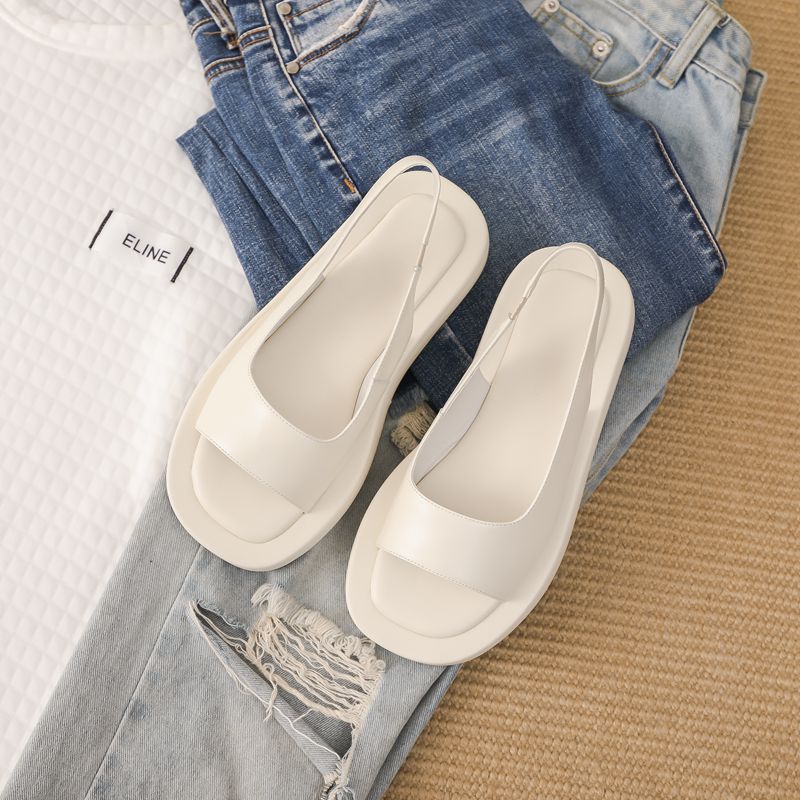 Clear sports sandals summer 2023 new super fiery thick Roman shoes small fragrance beach shoes