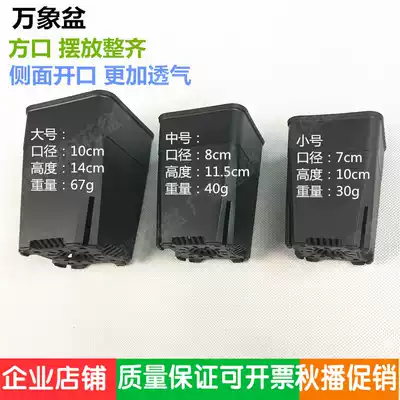 Vientiane Basin Square side opening is more breathable, thickened and fleshy flowerpot cuttings black and white