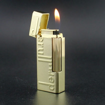 Tory Side Pulley Lighter Inflatable Strip Narrow Version Grinding Wheel Flint Machine Gold Engraving for Mens Gift