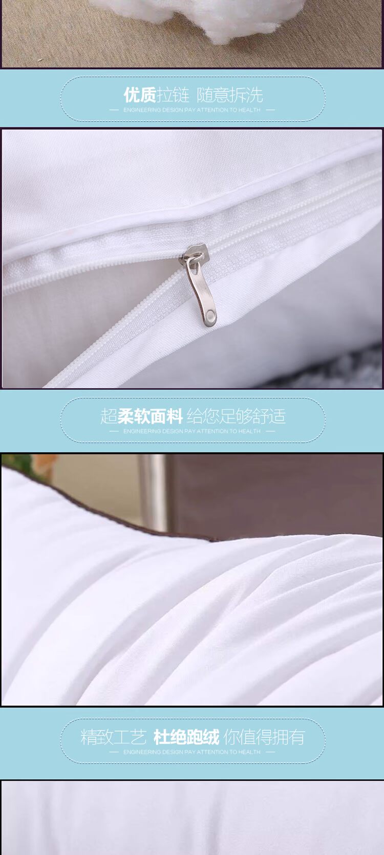 Gối gối đơn hộ gia đình một cặp khách sạn lông nhung chính hãng gối cổ chăm sóc gối cặp sinh viên hai - Gối gối ôm cao su non