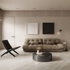 Italian style minimalist technology fabric sofa small apartment net red light luxury style BAXTER cloud sofa down high-end sense