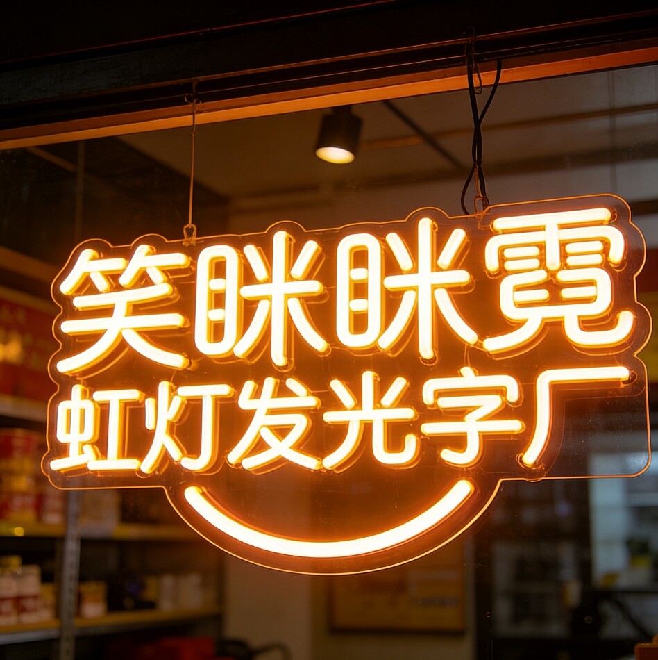 笑眯眯霓虹灯发光字厂