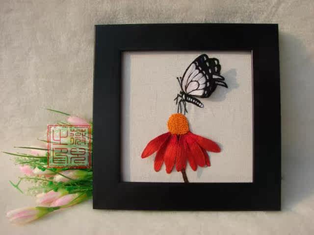 Weiyuan embroidery DIY material Package Three-dimensional European manual DMC embroidery thread domestic thread Butterfly Love flower 1