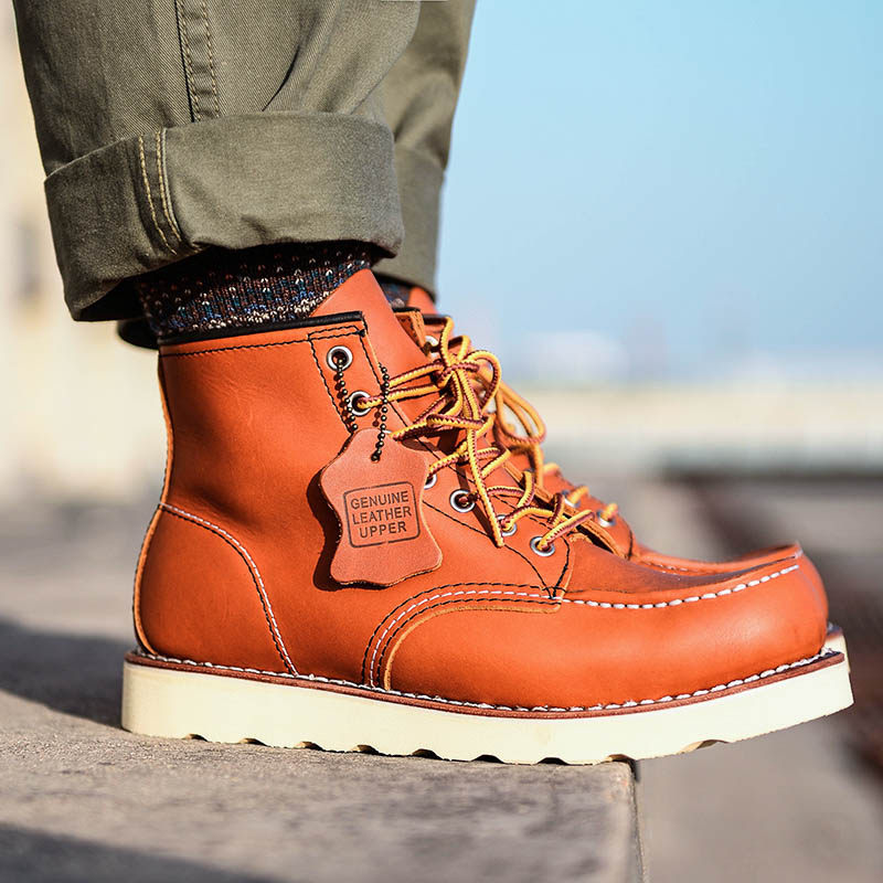 Ami Khaji Goodyear 875 tooling boots 1907 high-barreled retro Martin boots mid-barrel leather shoes motorcycle boots short boots