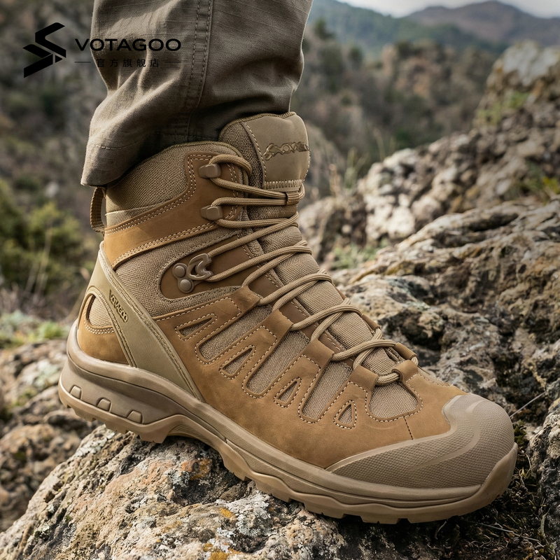 Votagoo 4D Forces Outdoor Hiking Shoes for Men in Autumn and Winter, Waterproof, Non-Slip, Hiking and Tactical Combat Boots Votagoo 4D Forces Outdoor Hiking Shoes for Men in Autumn and Winter, Waterproof, Non-Slip, Hiking and Tactical Combat Boots
