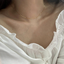 bi into the minimalist classic Joker body 925 sterling silver double chain gold fancy choker very thin necklace women