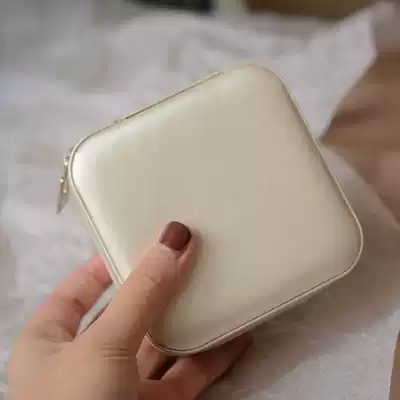 Small version out bi PU simple jewelry box creative portable jewelry storage box ear needle earring ring jewelry