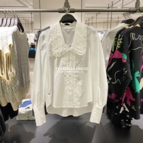 URUC221 spring and summer new women's loose leg of lamb sleeve lapel shirt doll collar coat WG06S2BF2000