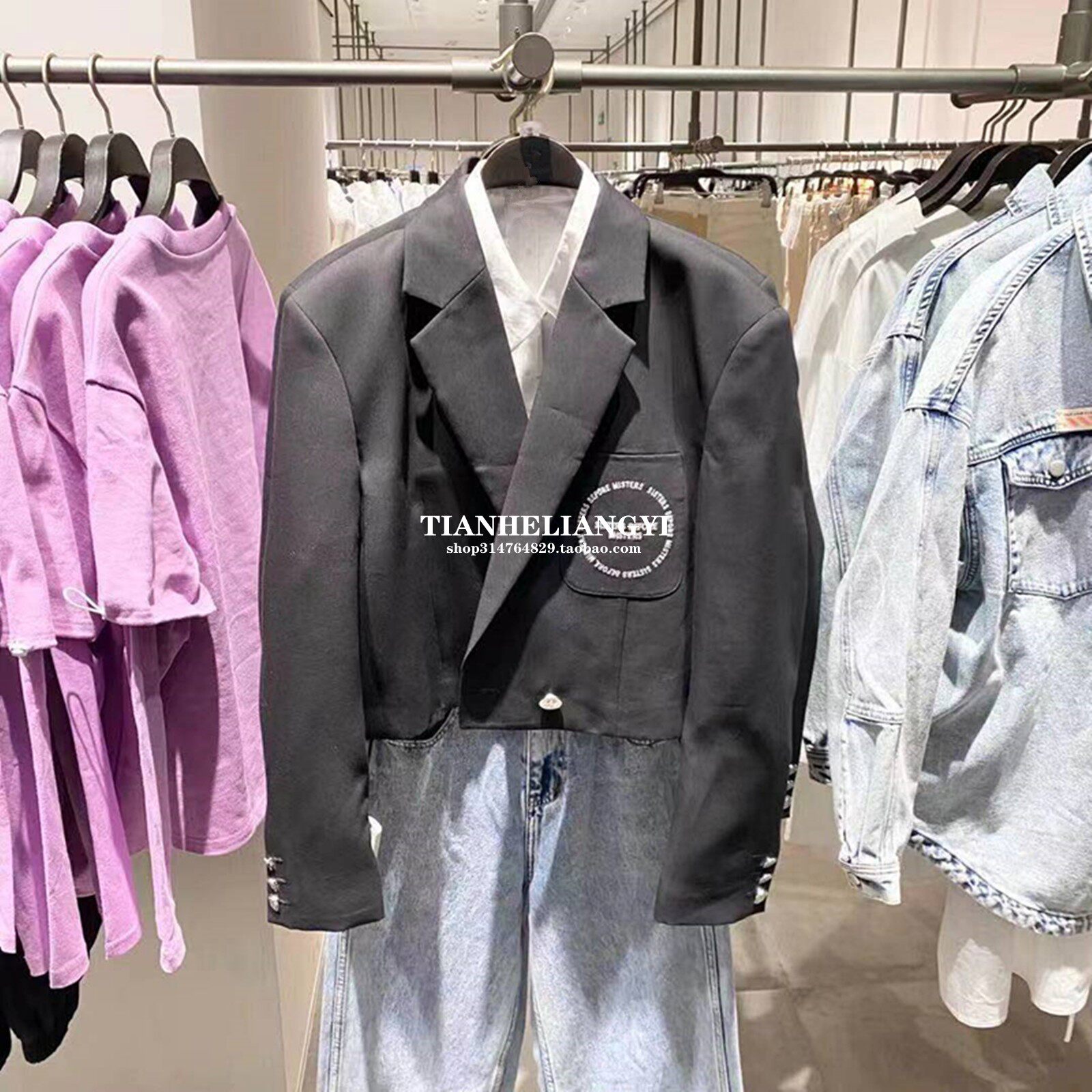 UR BMHMZA small man cool SA lapel short suit female spring ins tide coat YV06S1CN2000