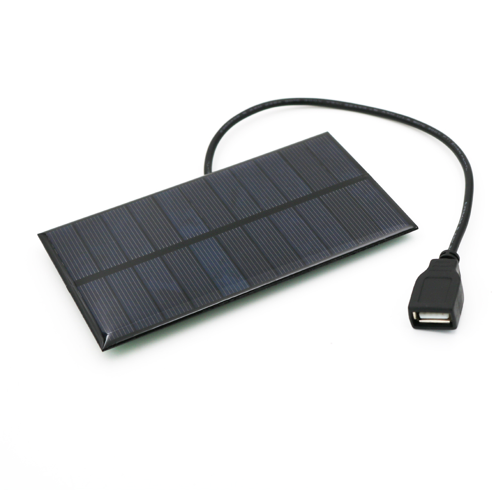 5 5V 1 65W Solar charging battery cell solar panel drop glue plate with USB connector